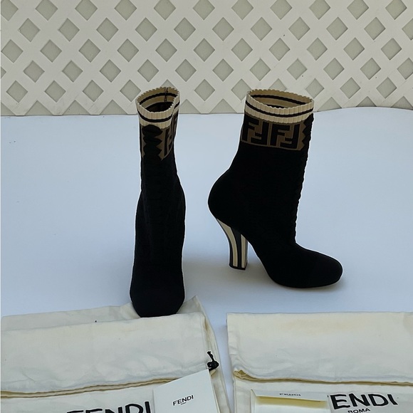 FENDI  ROCKOKO SOCK BOOTIES - Picture 8 of 12